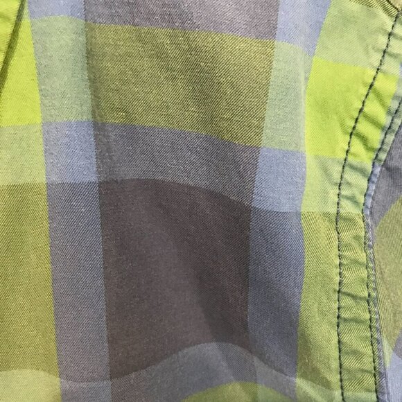 Abercrombie & Fitch Men's Long Sleeve Muscle Shirt Size Small Blue Green Plaid - Picture 4 of 15